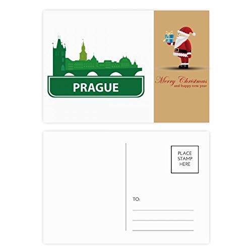 Cartes postales Père Noël Vert Prague pour réchauffer les cœurs en hiver