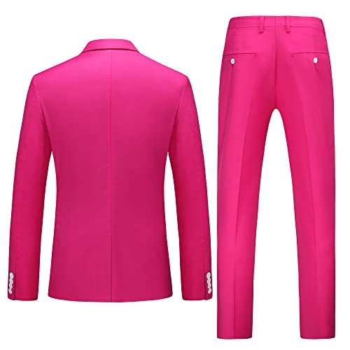 UNINUKOO Mens Suits 2 Piece Double Breasted Tuxedo Suit Slim Fit Wedding Party Dress Formal Suits for Men2