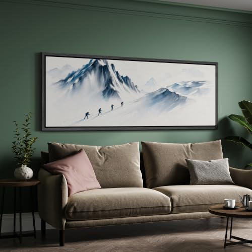 Image of MUDECOR Large Framed Canvas Print Wall Art Hike Watercolor for Living Room