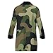 Meaudiwes Fashion Warm Overcoat Double Breasted Trench Coat Lightweight Jacket Windbreaker Cool Green Camo Army Camouflage