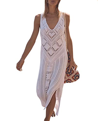NA TOPZ Damen Strandkleid Gestrickte Bikini Cover up Badeanzug Sommer...