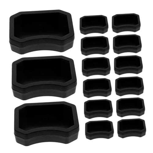 Abaodam 20個 給餌ボウル トカゲ 爬虫類 ヘビ用水入れ クレステッドゲッコーの食べ物 丼 テラリウムボウル 水皿 家庭用フードフィーダー 給水器 プラスチック Black