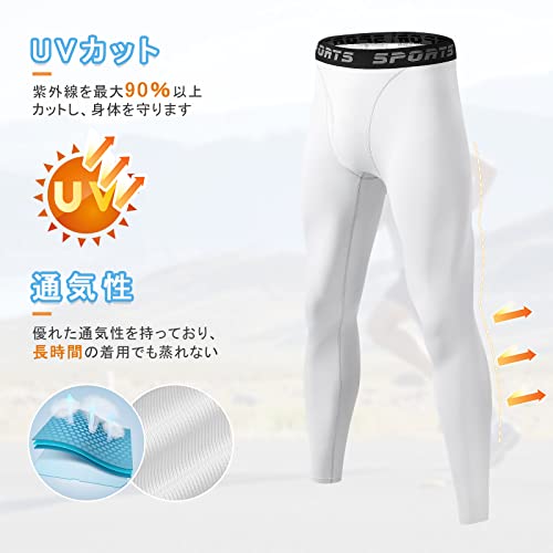 Barifall スポーツタイツ メンズ スパッツ レギンス 前開き 