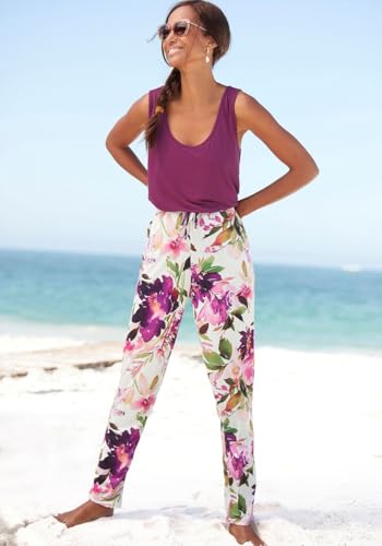 LASCANA Women's Floral Stretchy Pants2