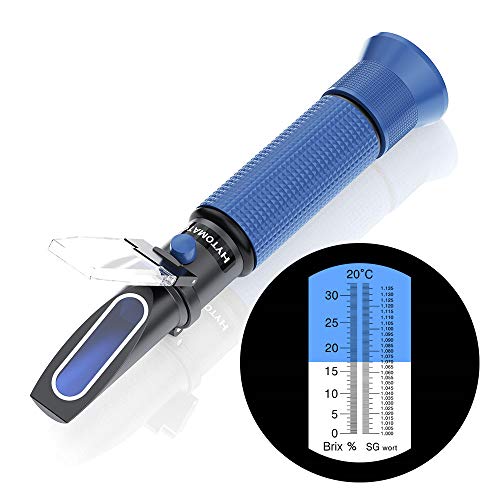 Brix Refractometer for Homebrew Beer with ATC, Dual Scale Specific Gravity 1.000-1.130