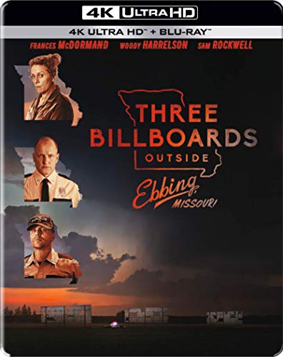 Three Billboards Outside Ebbing, Missouri (STEELBOOK) (4K + Blu-ray) (Two Disc) Damaged steel book case during importation, but Disc is as it is , Damaged during importation image 4