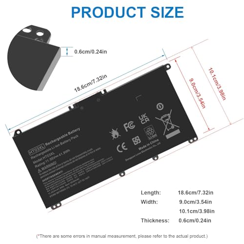 Image of HT03XL L11119-855 Laptop Battery for HP Pavilion 15-DA 15-DB 15-DW 15-DY 14-CE 14-CF 14-DF 17-by 17-CA Series, 14M-DH0003DX 14M-DH1003DX 15T-DA000 15T-CS200 LPD1071 15-DB0004DX 15-CW1XXX 15T-CS300