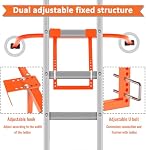 Stabilisateur d'échelles, stabilisateur à ardoise en acier résistant avec accessoires pour l'extension du mur, bras de fixation d'épaisseurs stables pour gouttière de toiture (stabilisateur de échelles)