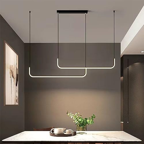 Lámpara colgante lineal LED para isla de cocina moderna 3