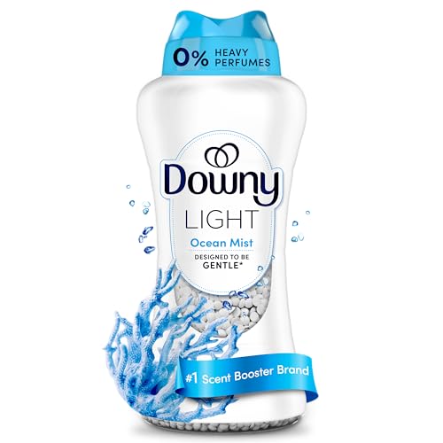 Downy Light Laundry Scent Booster Beads, Ocean Mist Scent, 24 OZ, In-Wash Fabric Beads Designed To...