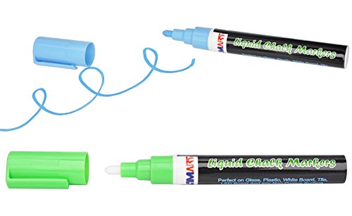 Liquid Chalk Markers Set (10-Pack) – Bold, Vibrant Colors – 6Mm Reversible Tips – Non-Toxic, Odorless, Erasable – Crafts Art Supplies For Kids – Work On Chalkboards, Whiteboards, Paper, Glass & More #TOP5