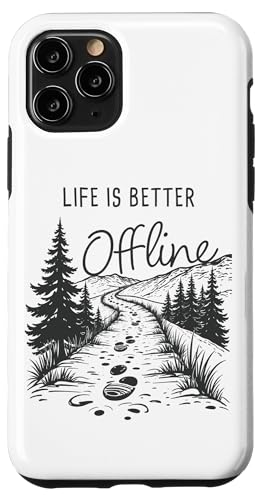 Life is Better Offline ? Camping & Hiking Outdoors Nature �X�}�z�P�[�X iPhone 11 Pro �p