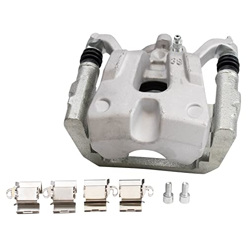 Image of TRQ Rear Right Brake Caliper w /Bracket Passenger Side | For 2015-2017 Chrysler 200 2016-2020 Jeep Cherokee