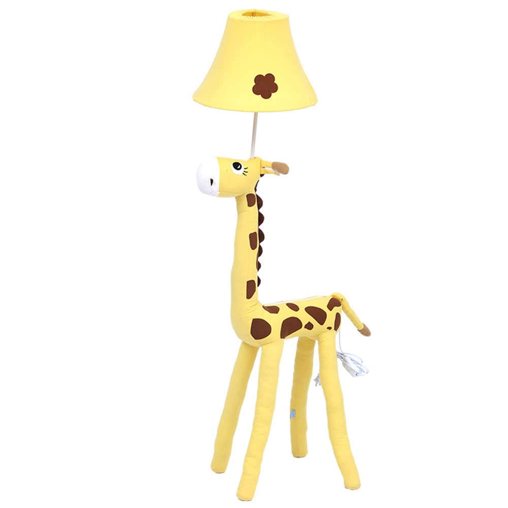 DIY Lampadaire Chambre d'enfants Dessin Animé Cerf Lampe sur Pied avec Interrupteur Chambre Moderne Lampe De Chevet Créatif Salon étude Décoration Vertical Liseuse Enfants Cadeau,Jaune,130cm