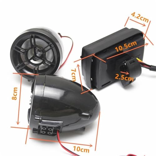 Parlante para manillar de motocicleta con FM miniatura 6