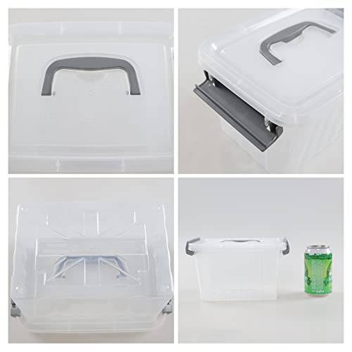 Jekiyo 6 Pack Mini Plastic Storage Box with Lid, 3 L Clear Storage Container Box - Image 4