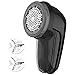 Valleycomfy Lint Remover Sweater Fabric Shaver - Battery Operated,Lint Fuzz Pills Remover, Clothes Defuzzer with 2 Replaceable, Adjustable 3D Suspension Blades, 2 Speeds(Black)