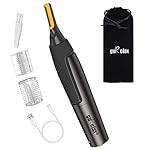 Personal Trimmer for Mens,Titanium USB Rechargeable Lighted Grooming Kit with Eyebrow, Ear & Facial Detail Trimmer As…