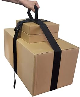 Heavy-Duty Box Carrying Strap with Handle for Moving and Transporting,Cross Style Carry Straps | Perfect for Lifting and Transporting cartons | Includes Adjustable Straps（118inch）.