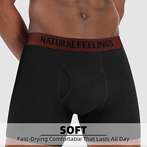 Natural Feelings Men's 3.5" Underwear For Men Boxers Briefs Cotton Boxers Men 5-Pack S #TOP1