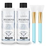 LANBEIDE Updated Diamond Painting Sealer 200ML with Silicone Brush 2 Packs, 5D...
