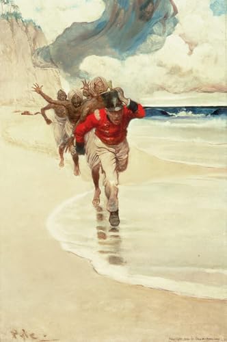 Cuadro de lienzo de Howard Pyle de 60x90cm ideal para transformar tu salón con arte clásico