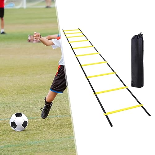2 set of Agility Ladder Adjustable Soccer with Carry Bag for Rugby Workout Volleyball 500 cm 10 Sections - Image 8