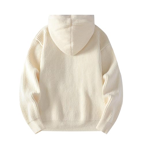 Cambkatl Men's Zip Up Hooded Cardigan Sweaters, Loose Drawstring Casual Long Sleeve Knitted Outerwear Tops with Pockets3