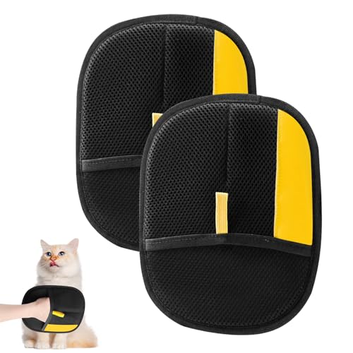 Image of Pet Hair Removal Glove for Cats & Dogs,Upgrade Efficient Grooming Gloves for Pet Hair, Cat Grooming Gloves for Hair Removal, Reusable Pets Hair Remover Glove, Removal Gloves for Pets Hair (2 PCS)