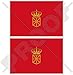 Vinyl-Aufkleber mit Navara-Flagge von Spanien, Navarra, Nafarroa, Spanisch, 75 mm, 2 Stück