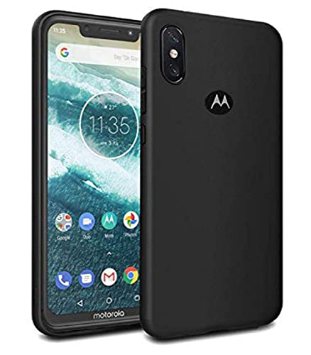 Image of Mobile Back Cover Case for Moto E6 Plus (Silicone Case|CameraProtection|Black SC1510)