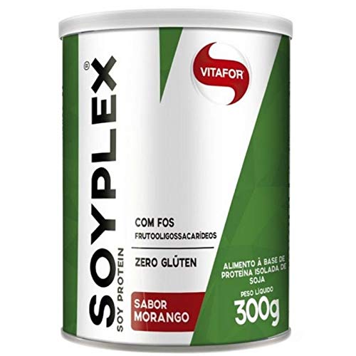 Kit 3 SoyPlex Proteína de Soja Vitafor 300g Morango