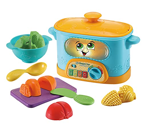 LeapFrog Choppin' Fun Learning Pot, Roleplay Kitchen Toy for Children, Interactive Learning Toy for Pretend Play With Food Names, Recipes and Colours, for 12 Months+, 612303