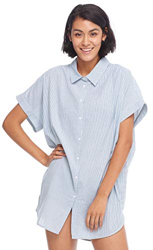 Body Glove Women's Shandy Loose Shirt Cover-Up Dress, Prussian, X-Small