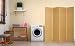 Legacy Decor Bamboo Woven Panel Room Divider, Privacy Partition Screen, 4 Panel Beige Color