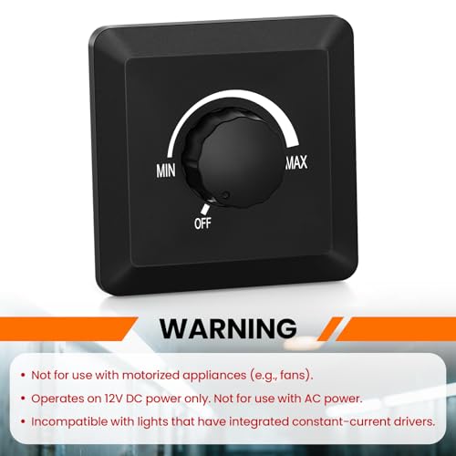 Interruptor de atenuación de 12 voltios GZV interruptor de luces RV 200W negro para camper 2