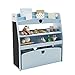 lcy Toy Box Poitrine Meubles Rolling Box, Bibliothèque Étalage, Enfants et Jouets Livre de Stockage Organisateur Multi-usages en Bois Jouet étagère dans la Chambre des Enfants