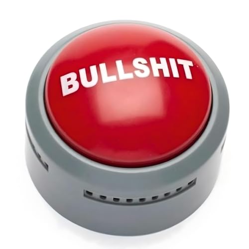 Bullshit Button – The Official Hilarious BS Button with Sound Effects & Flashing Light – Perfect Gag Gift for Friends, Family, and Co-workers – Batteries Included