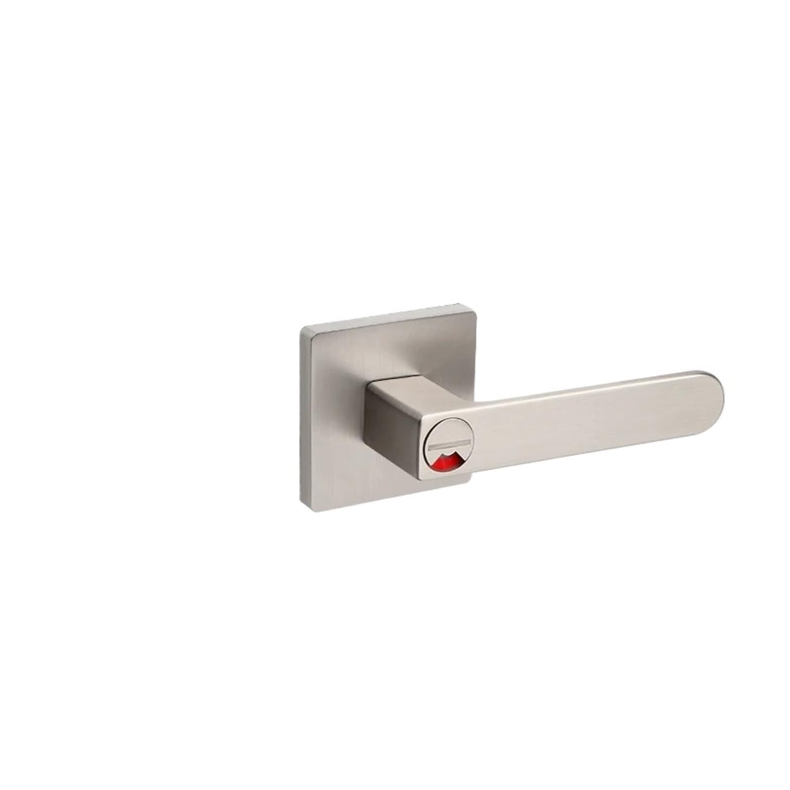 Sjloynwq Brushed Silver Bathroom Three-Pole Lock With Red And Green Indicator Light To The Door Handle(Brushed Silver)