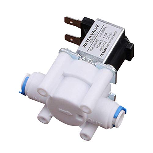 szdc88 Eléctrico Electroválvula - 1/4 Inch 12V/24V Magnético Eléctrico Electroválvula para Agua Normalmente Cerrado Rápido Conexion - como Imagen Show, 12v Cover