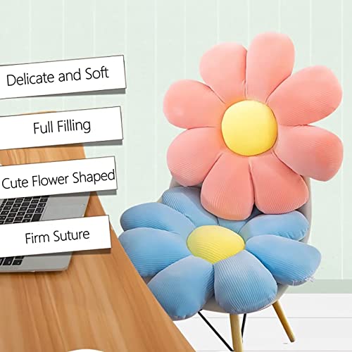 Famhome Flower Floor Pillow Flower Throw Pillow,Cute Daisy Pillows Flower Shaped Seating Pad Decorative Plush Pillow For Bedroom Sofa Chair,Yellow 29.5"/70Cm #TOP3