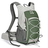 XUVPK 25L Hiking Backpack with Rain Cover Lightweight Hiking Daypack for Travel Camping Outdoors Knapsack for Men Women (Dark Green)