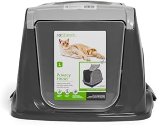 So Phresh Flip Top Cat Litter Box Hood Grey Large 18.7" L X 15.4" W X 11.3" H