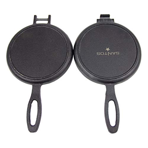 SANTOS XL Waffeleisen aus Gusseisen - perfekt für Ihren Grill, Backofen oder Feuerstelle - Innenmaß: Ø16,5cm - Länge… – Bild 4