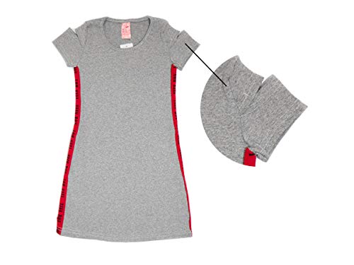 Kit 3 Vestidos Infantil Roupa Viés Lateral Meninas Algodão Desenho do tecido:Liso/Sortido;Tamanho:10
