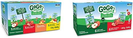 GoGo squeeZ Fruit Sauce Variety Pack, Apple, Strawberry, Peach, B...