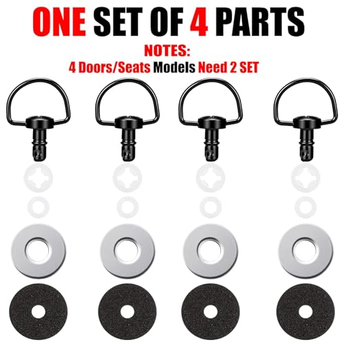 Image of Black UTV X3 Roof Pins Clips Quick Release Bolts Hardware for 2017-2025 Can Am X3 / X3 Max (Replace OEM# 715003815 & 250100186)