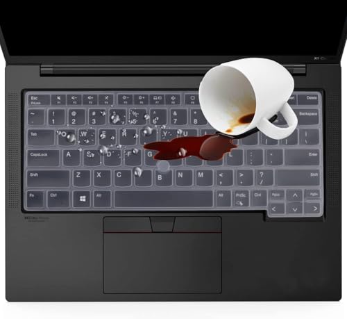 Image of RAYA Silicone Keyboard Cover Only Fit for Lenovo Thinkpad E14 (Gen5 /Gen6) & Thinkpad L14 (Gen4) Thinkpad T14s (Gen4) Laptops [Will NOT FIT for Any Other Gen or Series Model of Thinkpad] (Transparent)