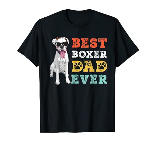 Retro Vintage Perro mejor boxeador papá Camiseta