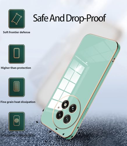 Coque silicone OnePlus 13R résistante aux chocs fine et verte